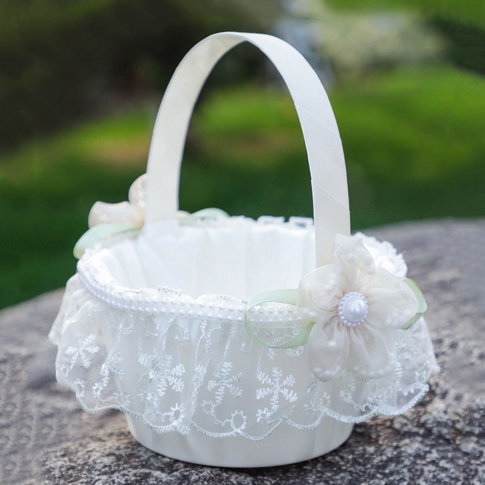 Sweet Lace Wedding Flower Bask - Gardening Tools Girls review and price