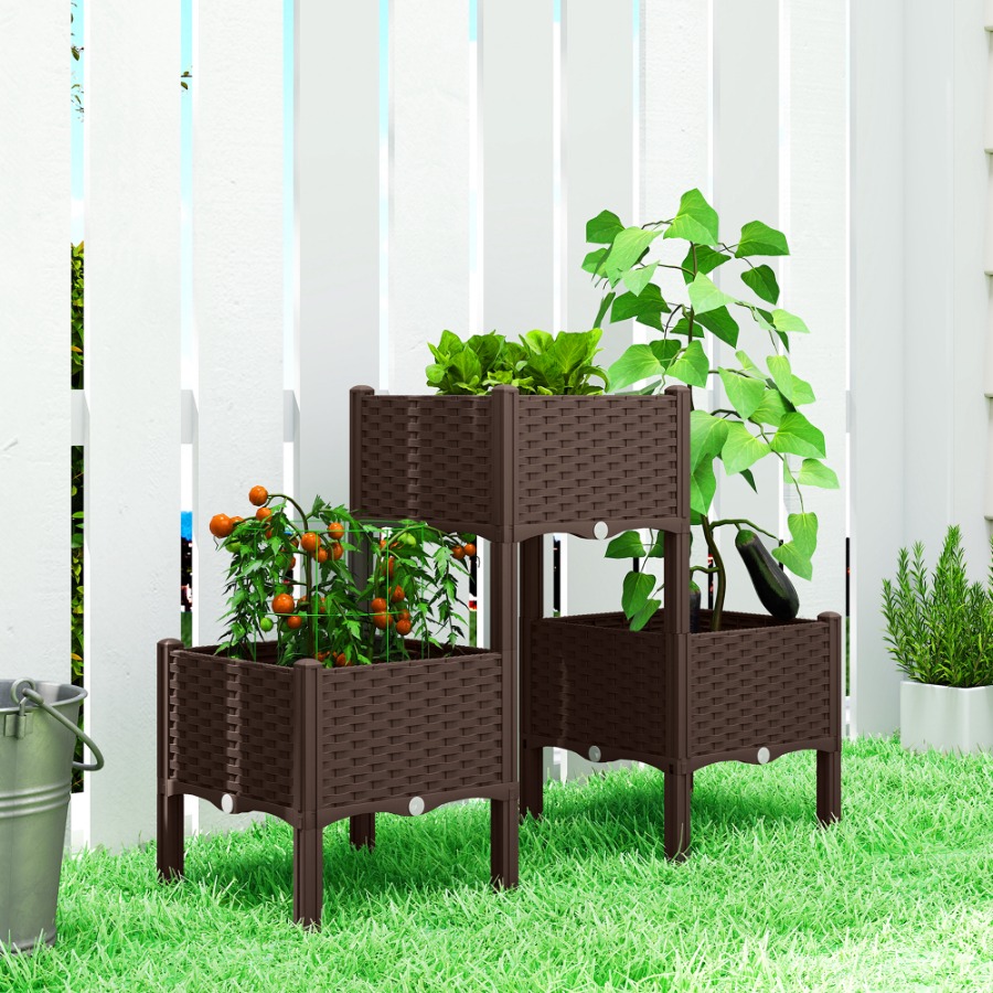 Plastic Raised Garden Bed with - Self-Watering Planter review and price